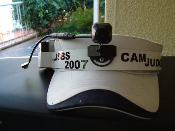 Cam Judges cap with wireless camera fitted