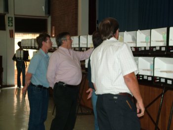 Malcolm Taylor, Ian Bleasdale, Roy Bennett and George Sutton judging the majors.