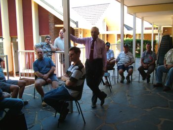 Judges and members wait for the show to start.