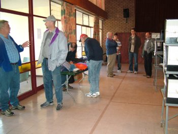 Members wait for judging to start. Gert Pieters (BSSA Rep), Ian Nel, Craigh Kenton, Eric Wolmarans, Deon Davie, and Jan Nagel