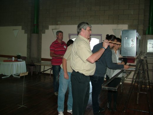 Andre Scholtz judging at the Free State Championship Show 2015