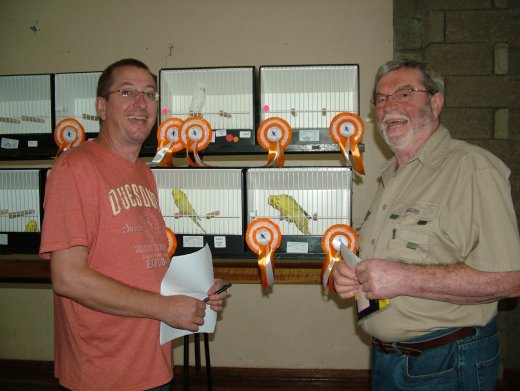 Best Bird on Show - Spangle and Best Opposite Sex on Show - Rare - Holger and Reinhard Molkentin - Free State Rare and Spangle Show 2015