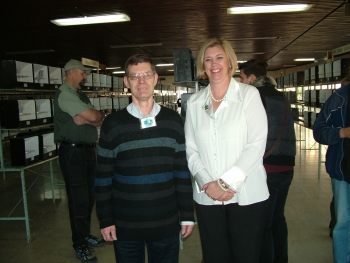 Roy Bennett and Maja Swart before judging