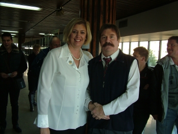 Maja Swart and Ian Bleasdale before judging