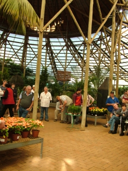 Exhibitors gather for the prize giving