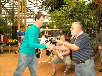 Deon Davie receives his awards from Mike Davies