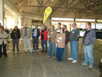 Exhibitors gather before judging.