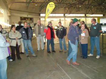 Exhibitors gather before judging.