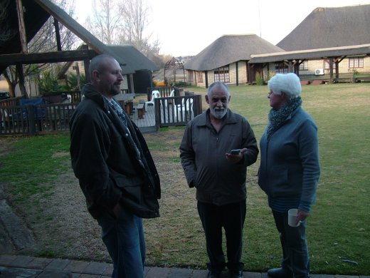 Ian Nel, Mike Davies and Beryl Davies at the venue - SA National Championship Show 2015