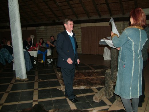 Roy Bennet receives his prizes - SA National Championship Show 2015