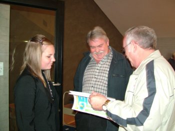 Members discussing the catalogue and points. The Pieters Stud.