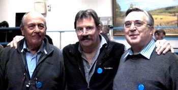 The only people at the show who attended the 50th as well as the 75th BSSA Celebrations were (L to R) Heino Artus, Ian Bleasdale and Malcolmn Taylor