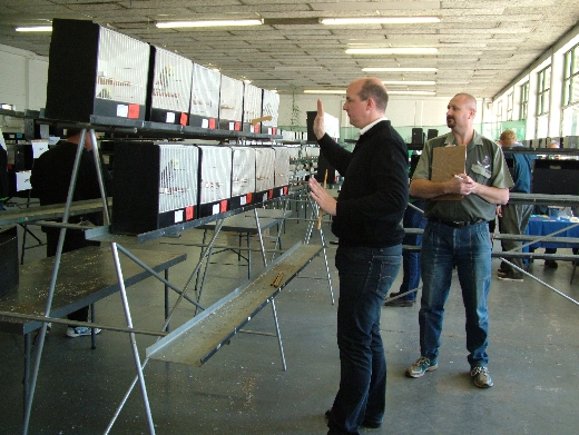 Frank Nietgen and senior steward Ian Nel during judging.