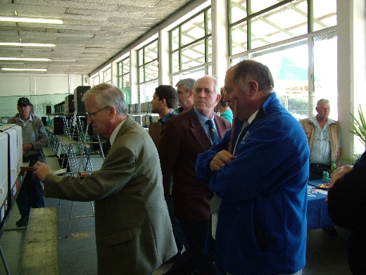 The judges during the judging of the majors.