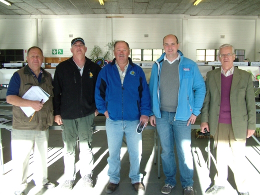 The judges on the day were (LtoR) Fred Wright (UK), Tony Slight (South Africa), Tom Lynch (South Africa), Gerd Bleicher (Germany), Frank Nietgen (Germany)