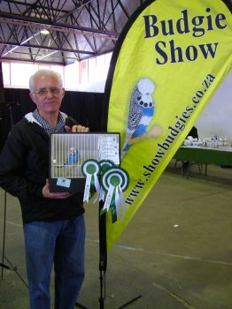 Clarence Marks with the runner up to Best Bird and Best Novice on Show