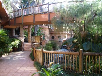 Pathways and walking bridges at the venue.